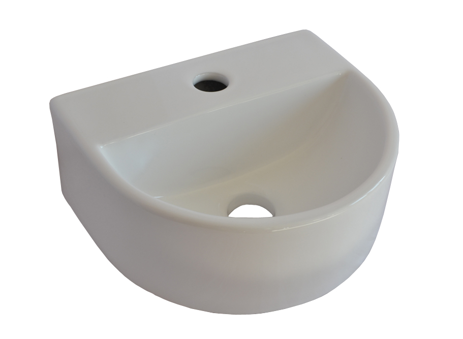 Keramikwaschbecken Eckwaschbecken oval eckig Wandmontage Wand klein